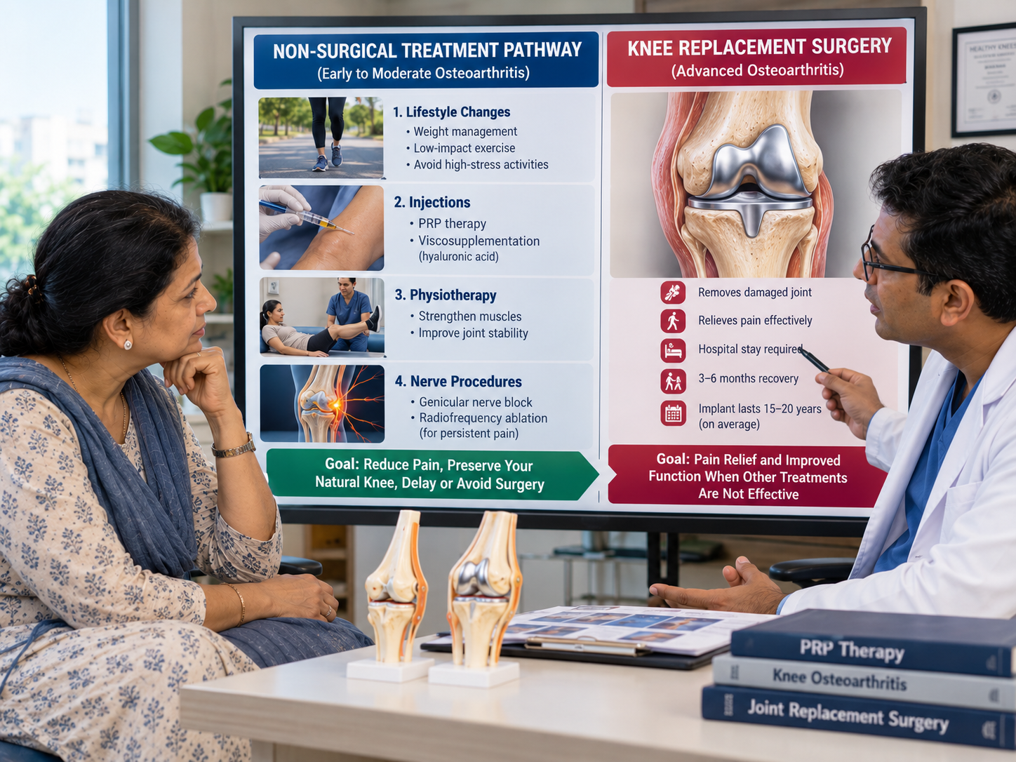 Non-surgical knee osteoarthritis treatment at Noida Pain Management Clinic