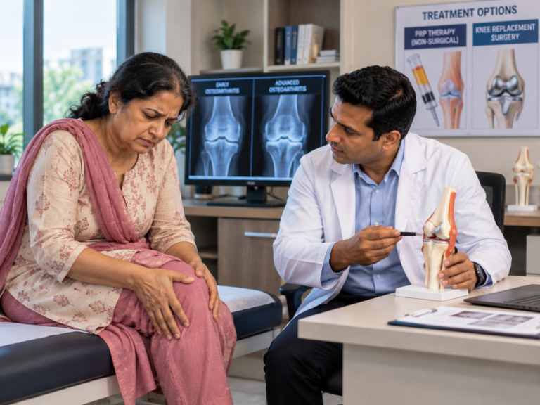 Knee osteoarthritis treatment with PRP therapy in Noida
