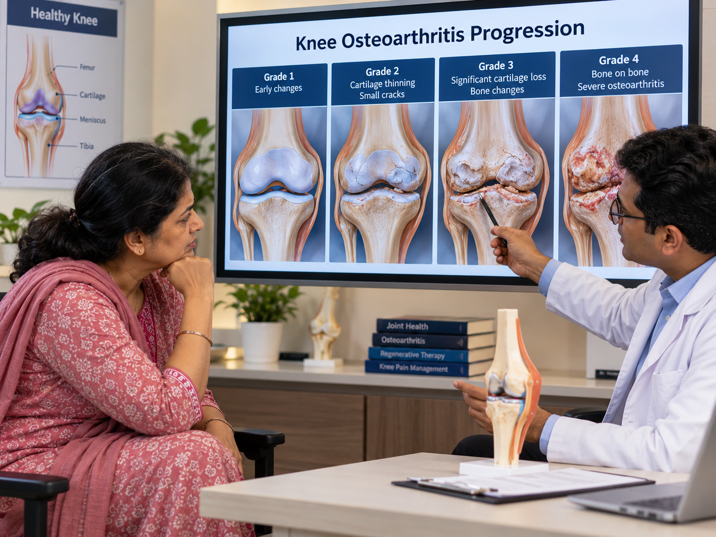 PRP therapy for knee osteoarthritis showing platelet rich plasma injection procedure