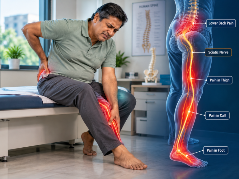 Sciatica pain treatment from back to leg