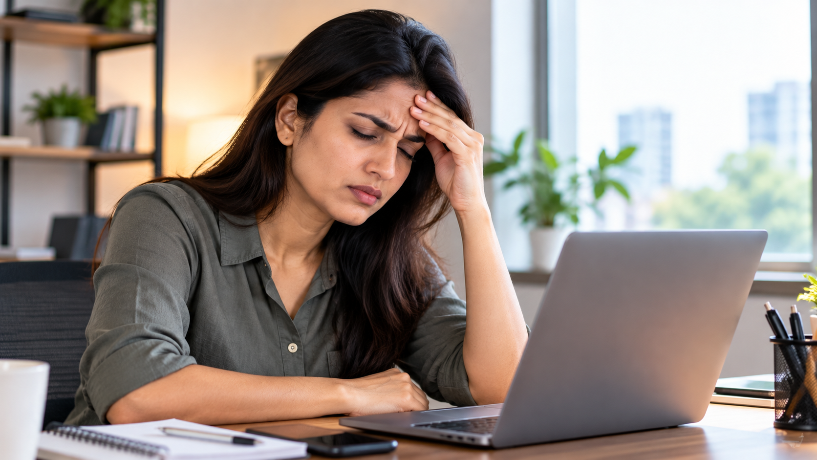 Common migraine triggers including skipping meals, bright lights and stress