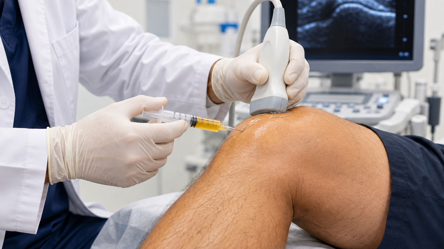 PRP therapy conditions treated including knee osteoarthritis and tennis elbow
